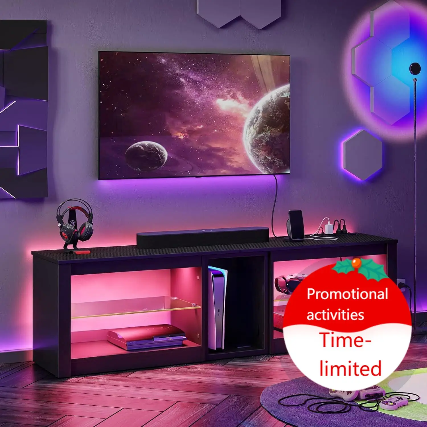 Gaming Console Tv Stand - Entertainment Center for PS5 TV Stand