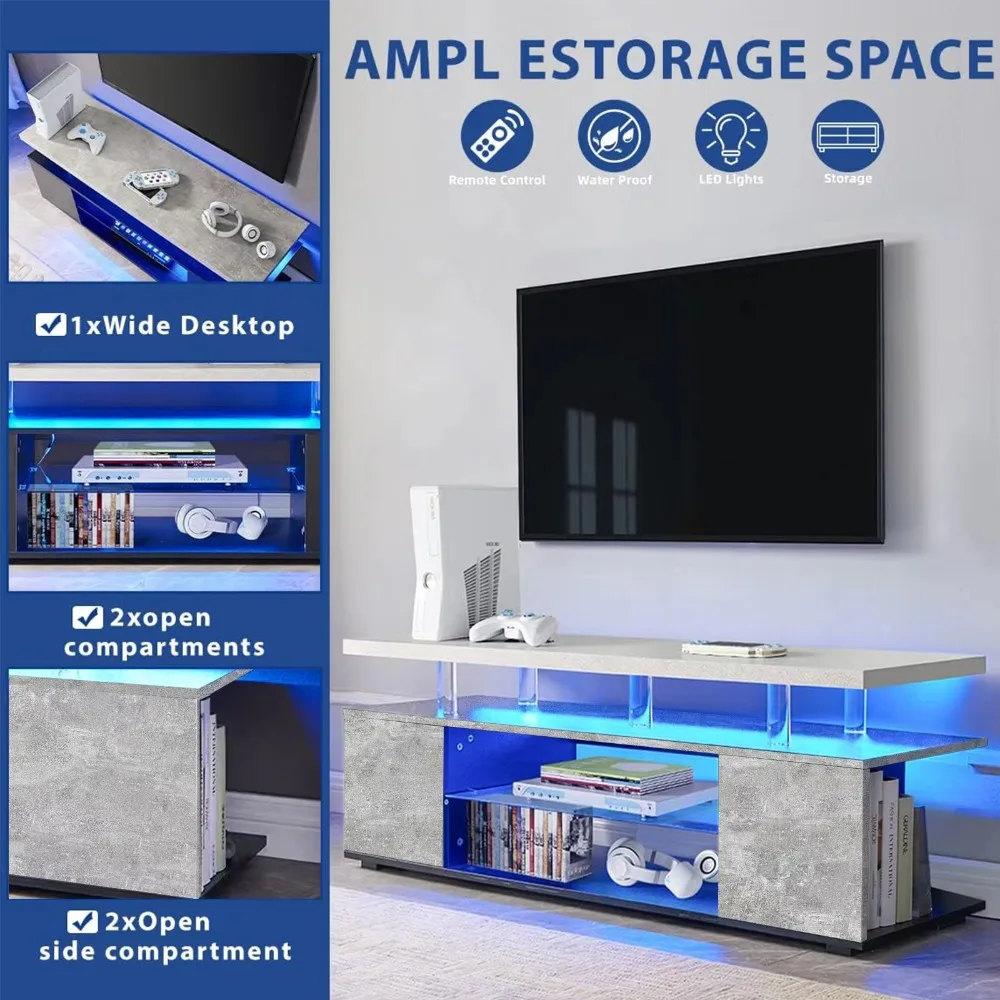 TV Stand for 70 Inch TV LED Ga - Gaming Console Cabinet ulasan dan harga