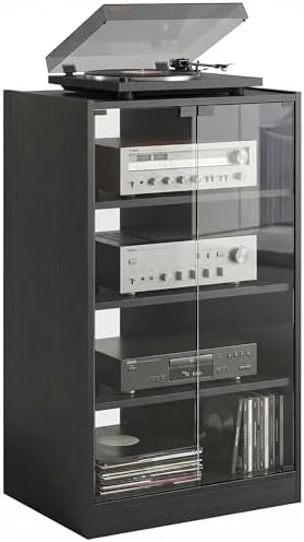 Media Cabinet, 4-Tier Stereo C - Gaming Console Cabinet ulasan dan harga