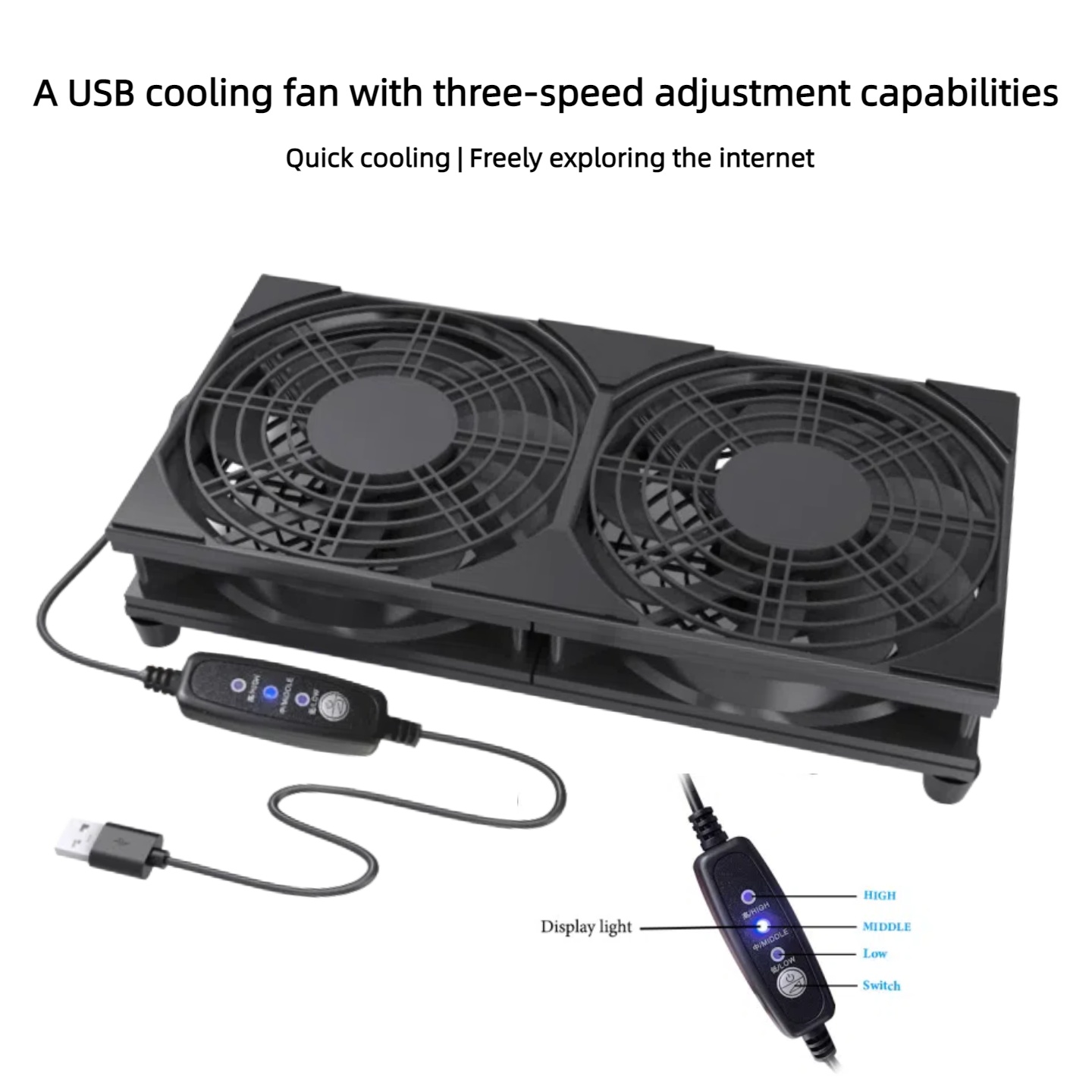 Dual USB Cooling Fan with 3-Sp - Gaming Console And Controller ulasan dan harga