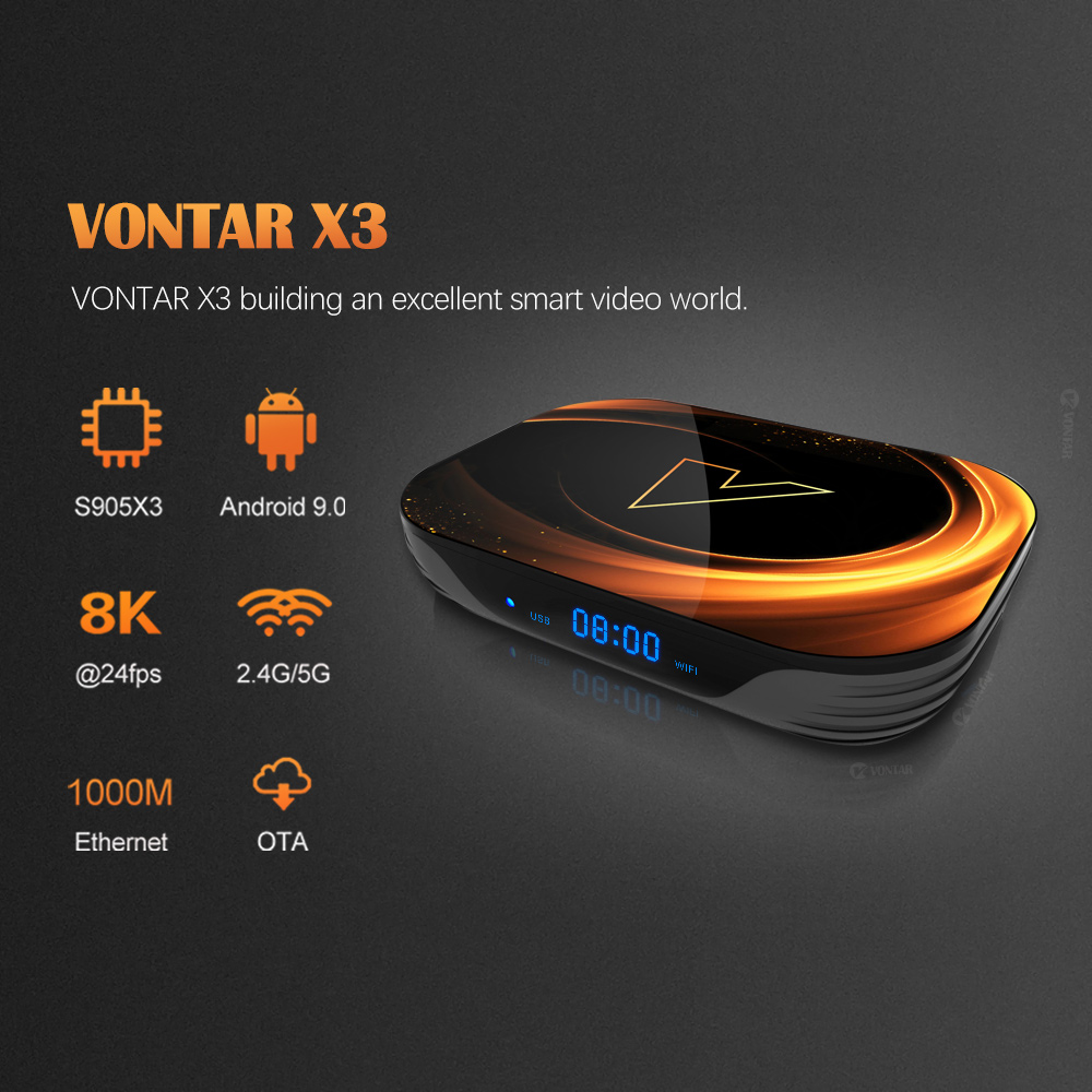 VONTAR X3 4GB 32GB 8K TV BOX A - Gaming Console Tv Stand ulasan dan harga