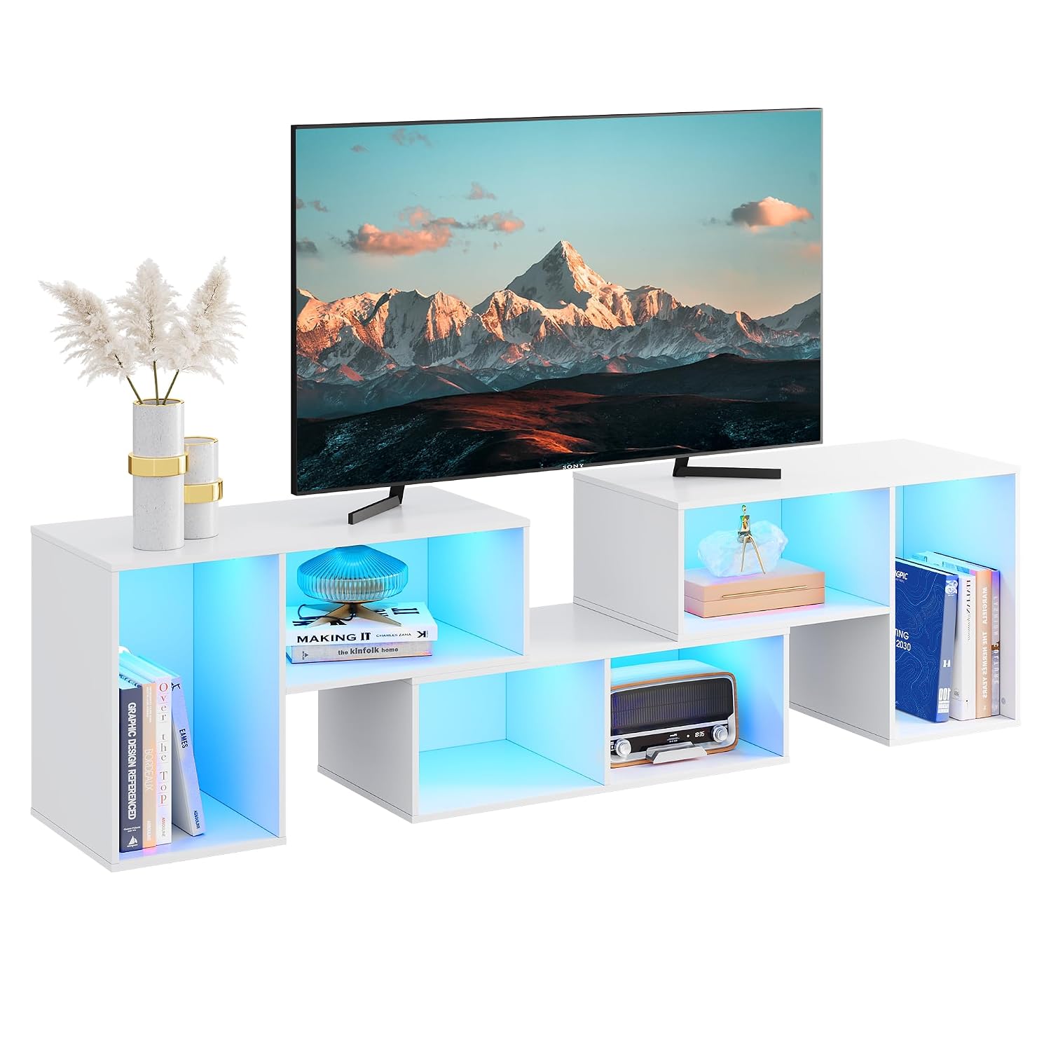 Deformable TV Stand with LED S - Gaming Console Cabinet ulasan dan harga