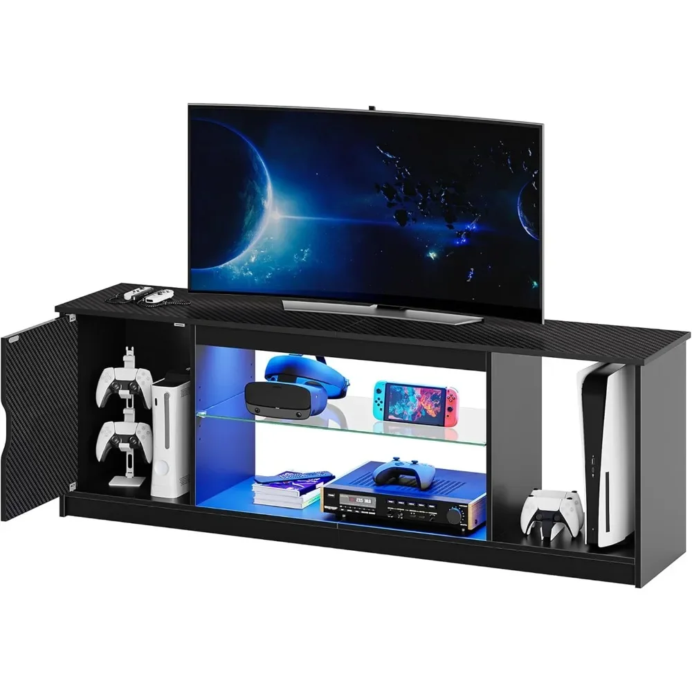 Bestier Led Entertainment Cent - Gaming Console Tv Stand ulasan dan harga