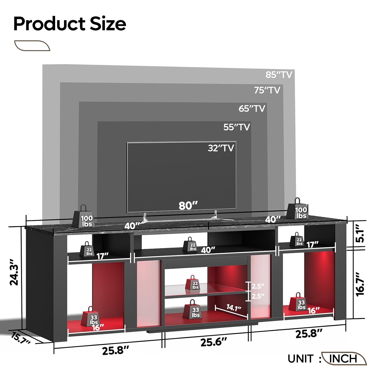 80 Inch TV Stand Entertainment - Gaming Console Tv Stand ulasan dan harga