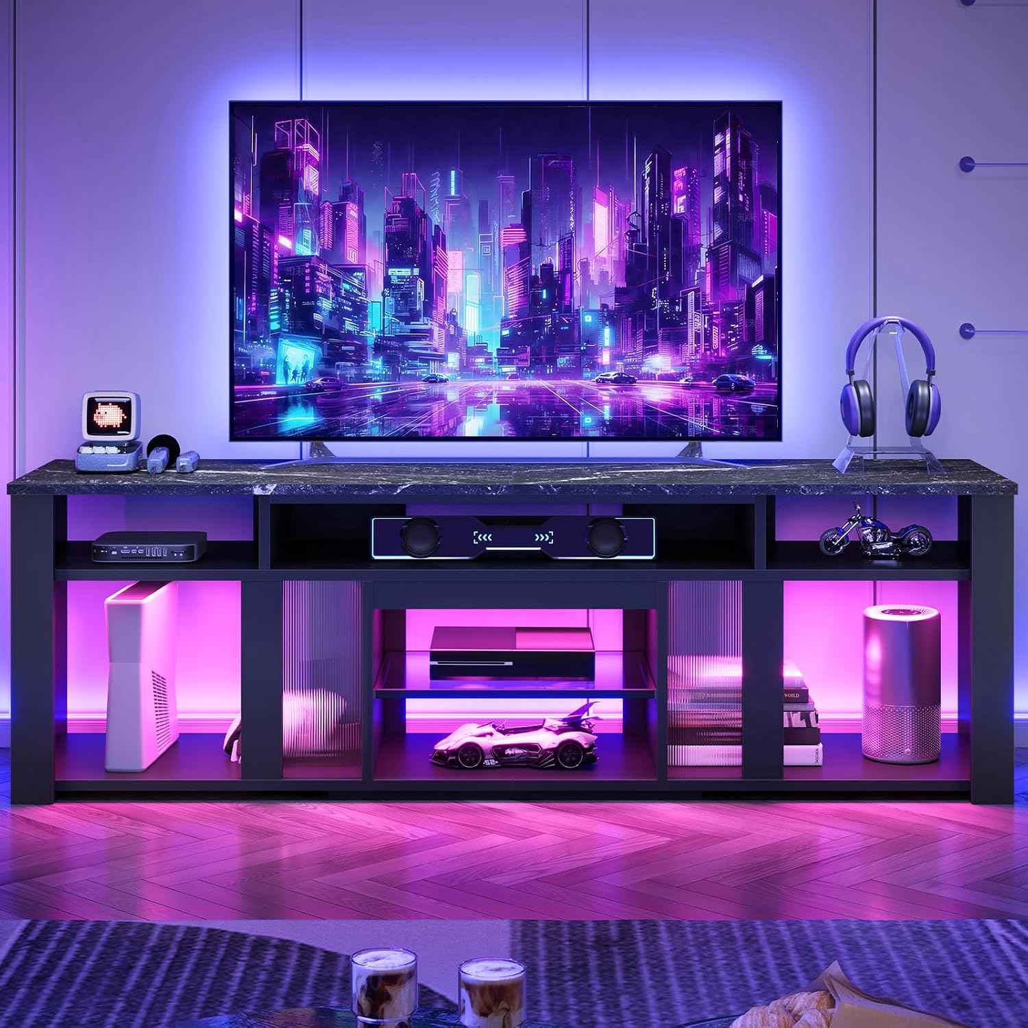 80 Inch TV Stand Entertainment - Gaming Console Tv Stand ulasan dan harga