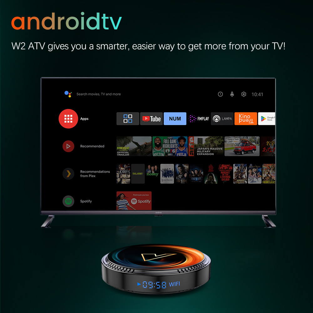 VONTAR W2 ATV AndroidTV 11.0 S - Gaming Console Tv Stand ulasan dan harga