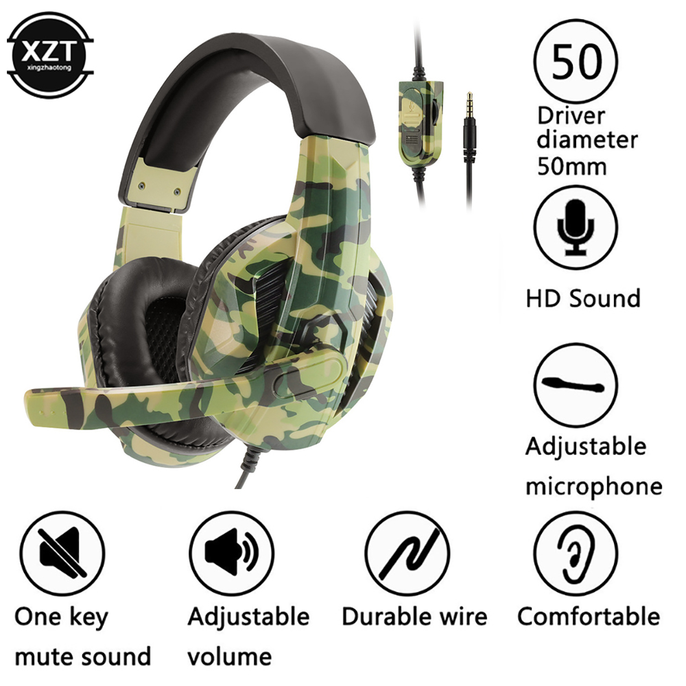 Camouflage Gaming Headset 3.5m - Gaming Console Xbox One ulasan dan harga