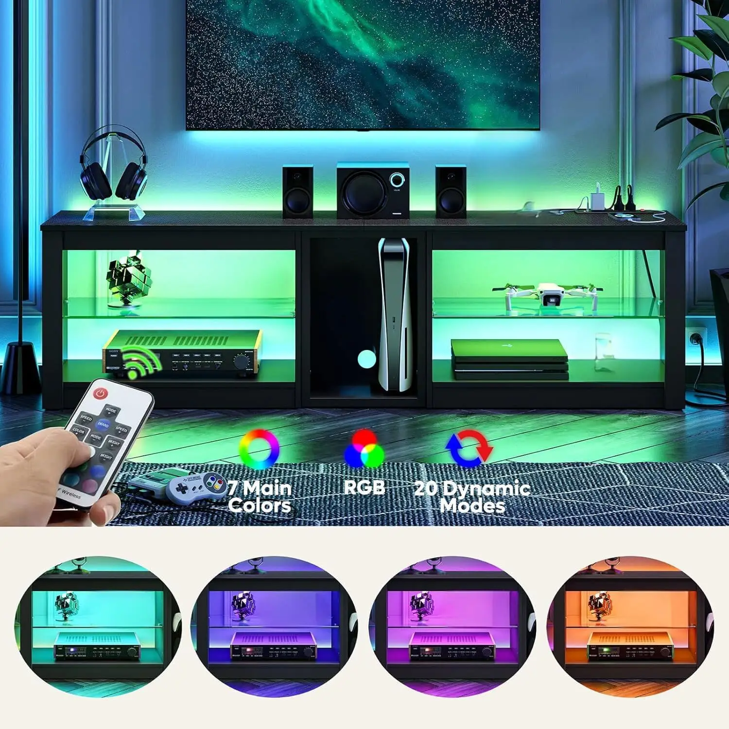 Entertainment Center for PS5 T - Gaming Console Tv Stand ulasan dan harga